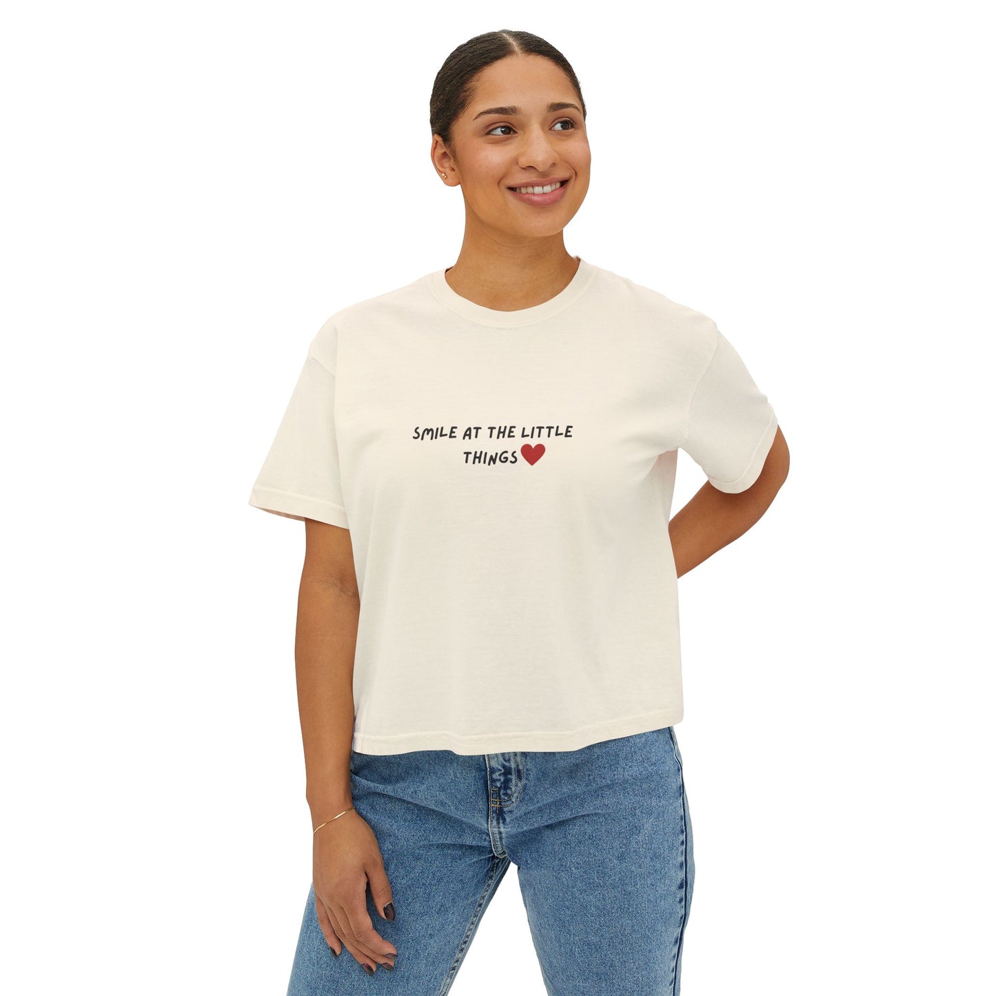 Red Heart "Smile at the Little Things" Boxy Tee