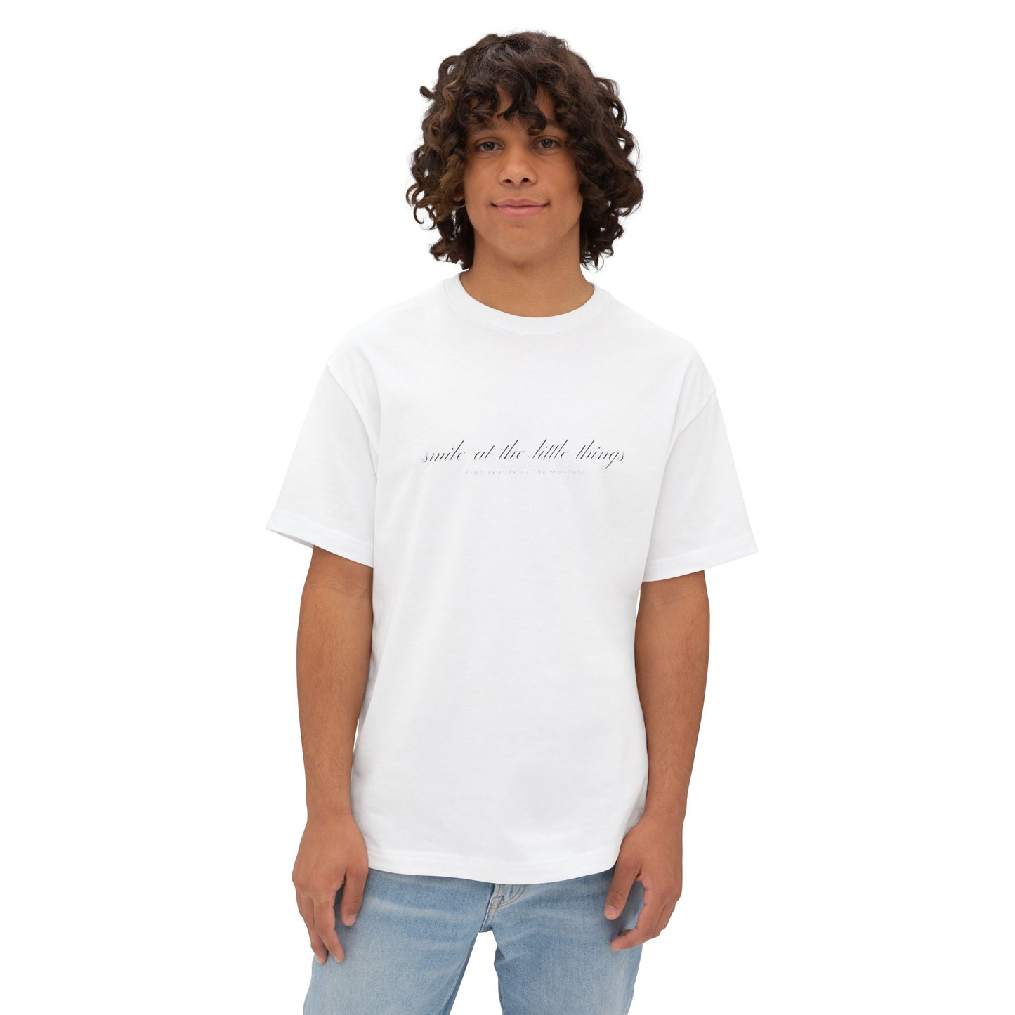 Classic "Smile at the Little Things" Oversized Boxy Tee