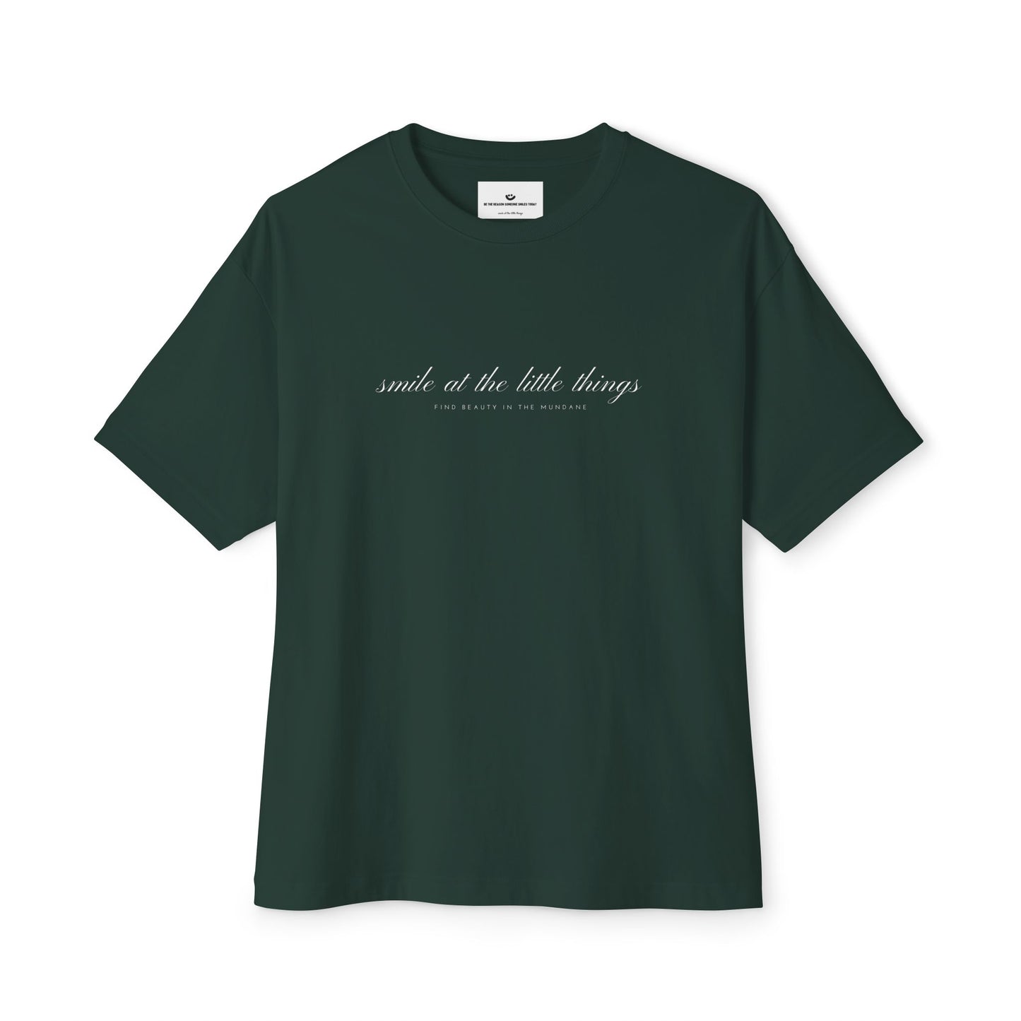 Classic "Smile at the Little Things" Oversized Boxy Tee